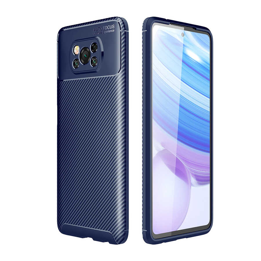 Xiaomi Poco X3 Kılıf Zore Negro Silikon Kapak - Lacivert