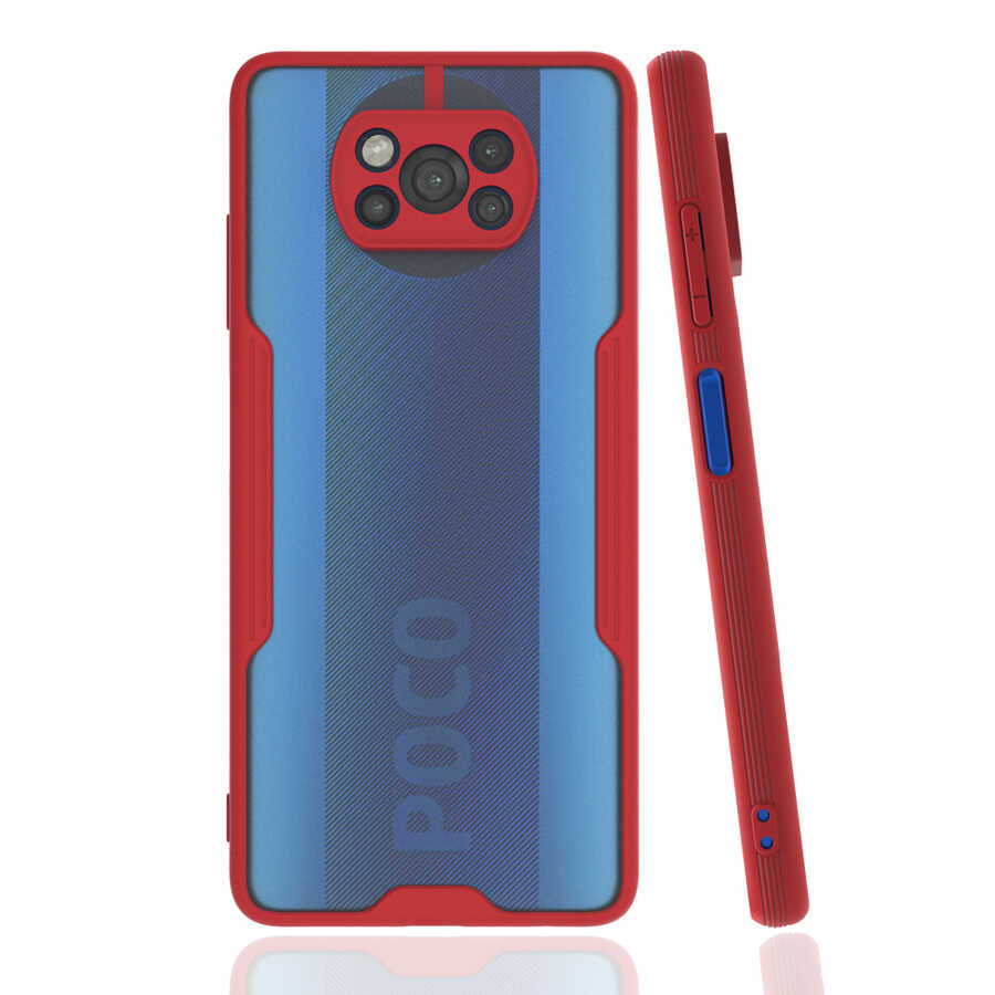 Xiaomi Poco X3 Kılıf Zore Parfe Kapak - Kırmızı