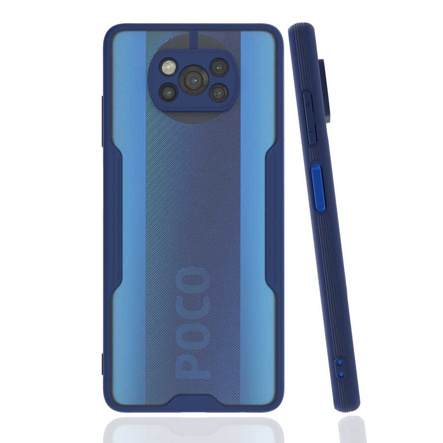 Xiaomi Poco X3 Kılıf Zore Parfe Kapak - Lacivert