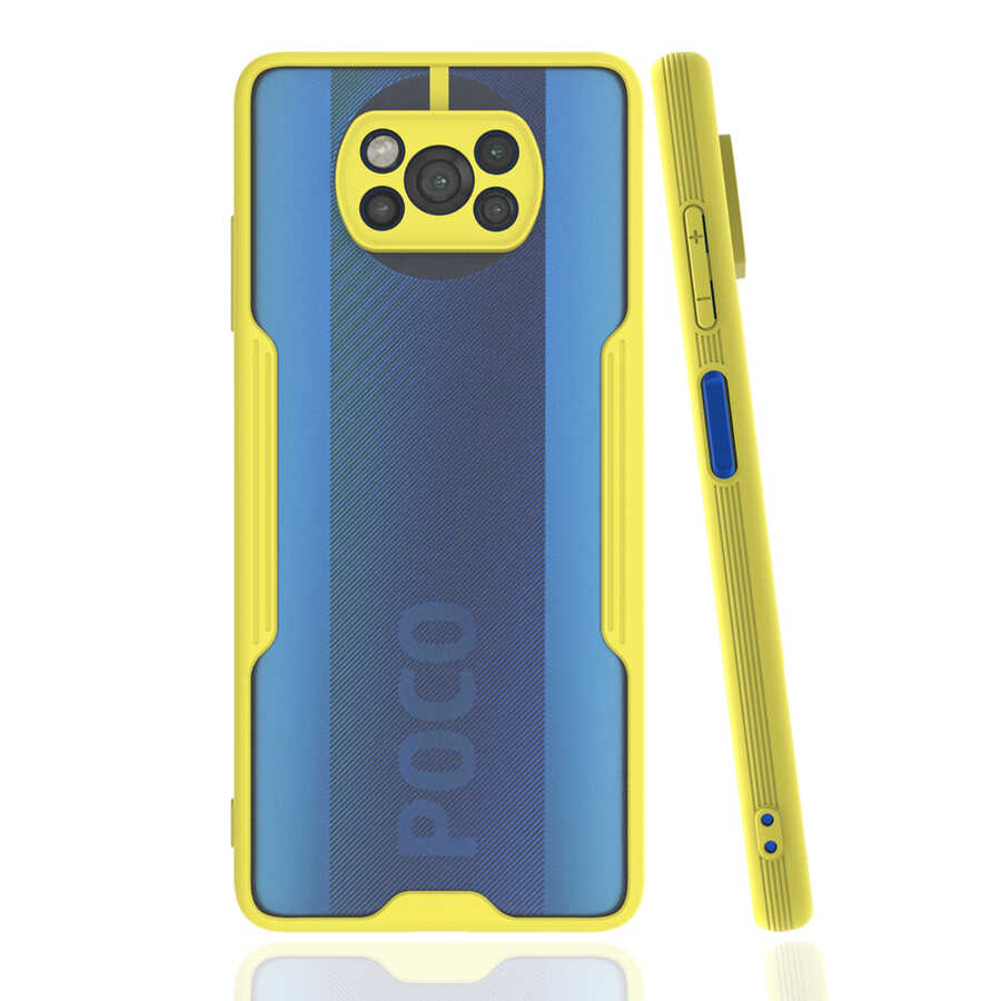 Xiaomi Poco X3 Kılıf Zore Parfe Kapak - Sarı