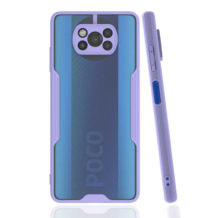 Xiaomi Poco X3 Kılıf Zore Parfe Kapak - Mor