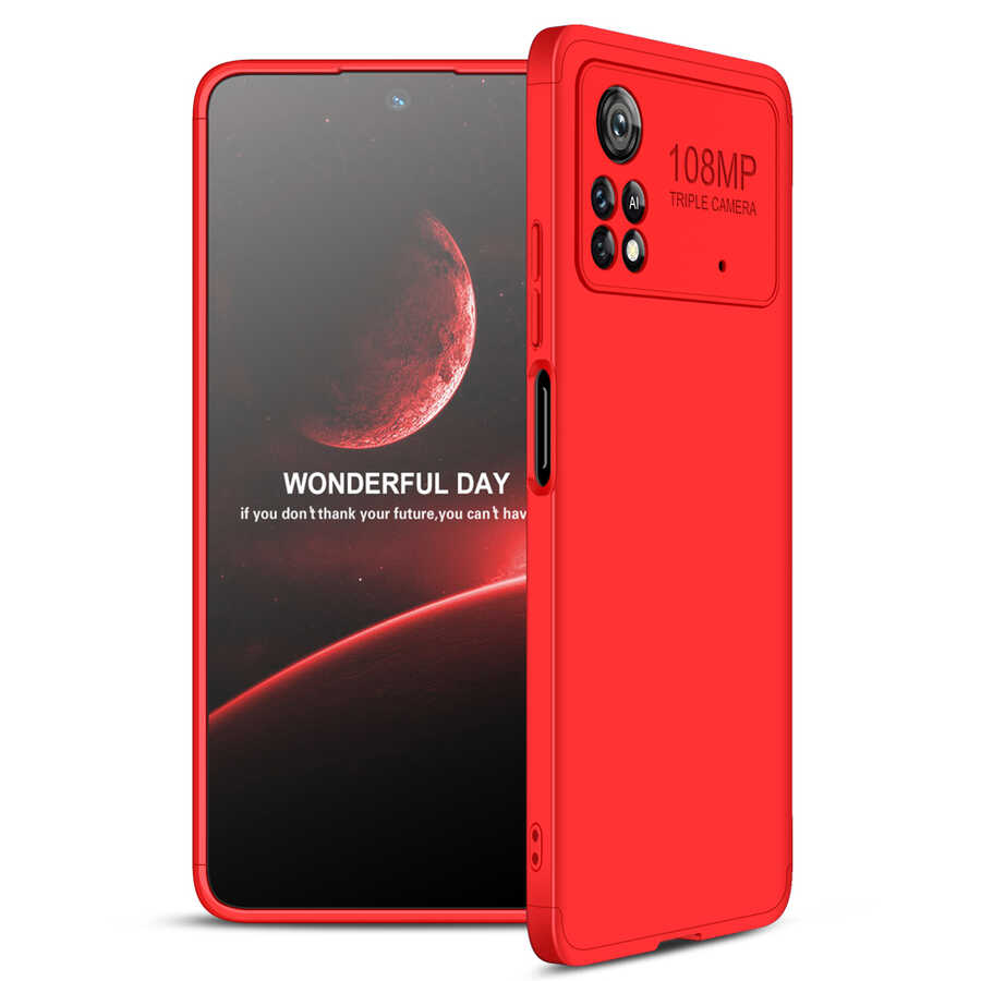 Xiaomi Poco X4 Pro 5G Kılıf Zore Ays Kapak - Kırmızı