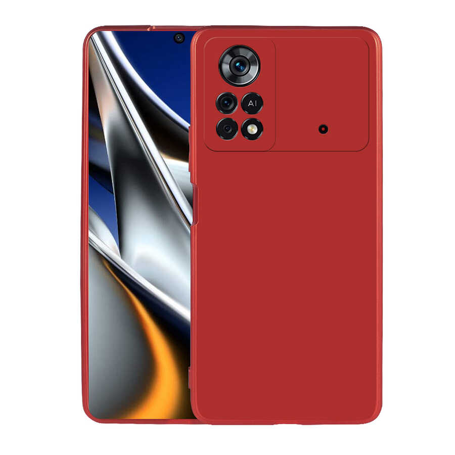 Xiaomi Poco X4 Pro 5G Kılıf Zore Premier Silikon Kapak - Kırmızı