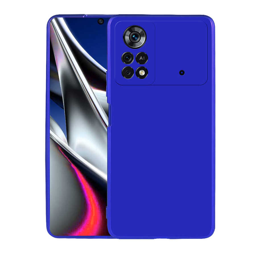 Xiaomi Poco X4 Pro 5G Kılıf Zore Premier Silikon Kapak - Saks Mavi