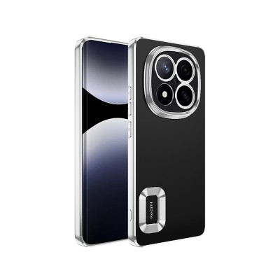 Xiaomi Poco X7 Case Camera Protection Logo Showing Zore Omega Cover Silver