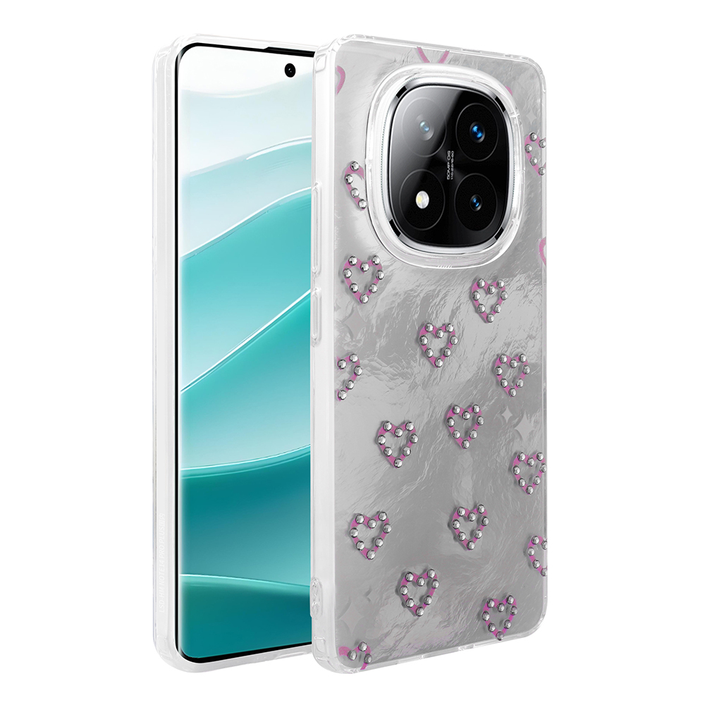 Xiaomi Poco X7 Kılıf Kamera Korumalı Figürlü Zore Ponti Silikon Kapak - Beyaz