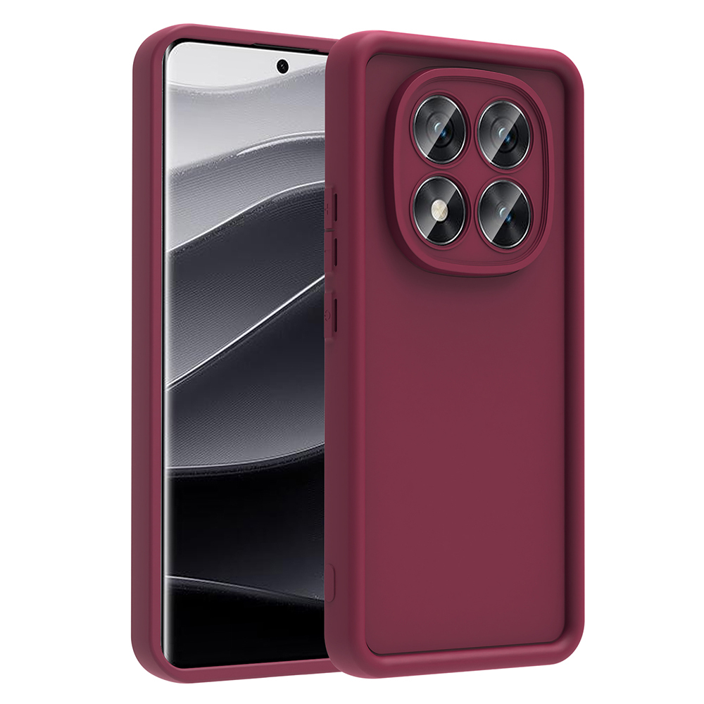 Xiaomi Poco X7 Kılıf Kamera Korumalı Zore Ananas Kapak - Mürdüm