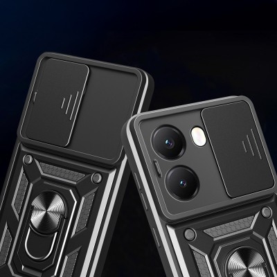 Xiaomi Poco X7 Pro Case Magnetic Stand Camera Protected Zore Sliding Vega Cover - 6