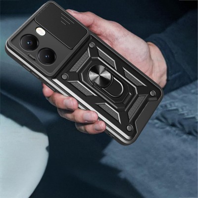 Xiaomi Poco X7 Pro Case Magnetic Stand Camera Protected Zore Sliding Vega Cover - 9