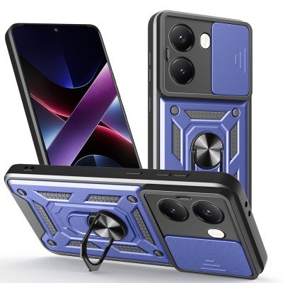 Xiaomi Poco X7 Pro Case Magnetic Stand Camera Protected Zore Sliding Vega Cover - 3