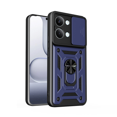 Xiaomi Poco X8 Pro Max Case with Magnetic Stand and Camera Protection - Zore Sliding Vega Cover - Zore