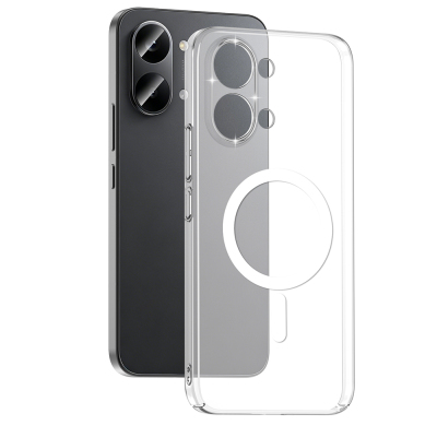 Xiaomi Poco X8 Pro Max Kamera Korumalı M-Safe Şarj Özellikli Şeffaf Zore London Sert PC Kapak - Zore