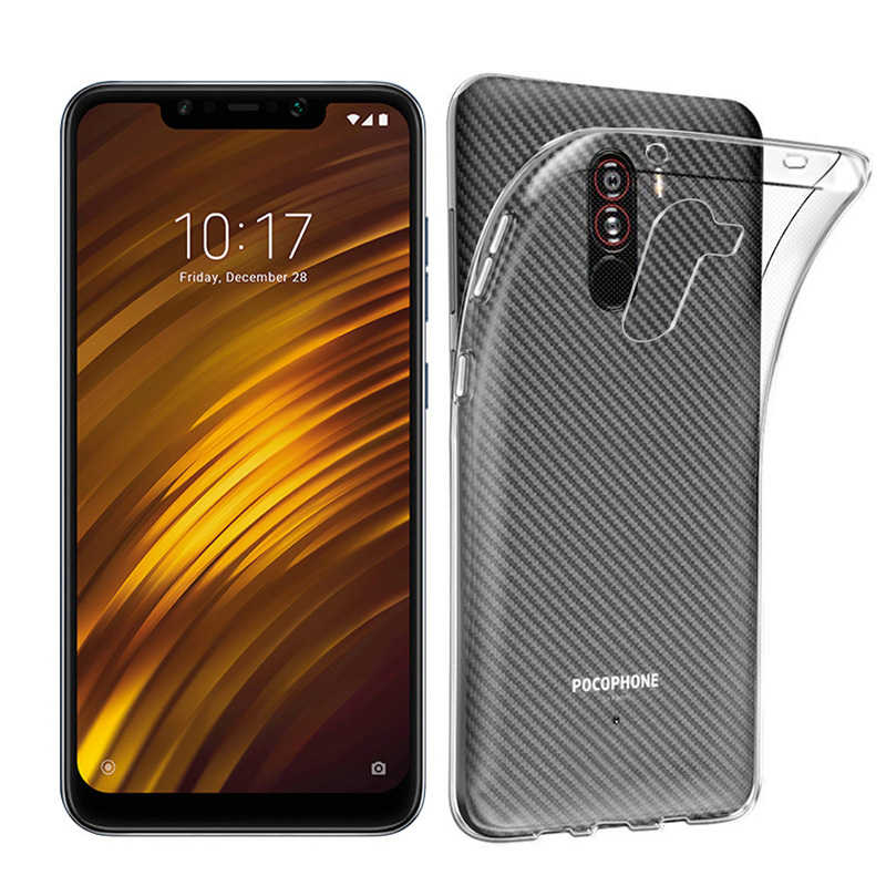 Xiaomi Pocophone F1 Kılıf Zore Süper Silikon Kapak - Renksiz