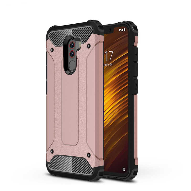 Xiaomi Pocophone F1 Kılıf Zore Crash Silikon Kapak - Rose Gold