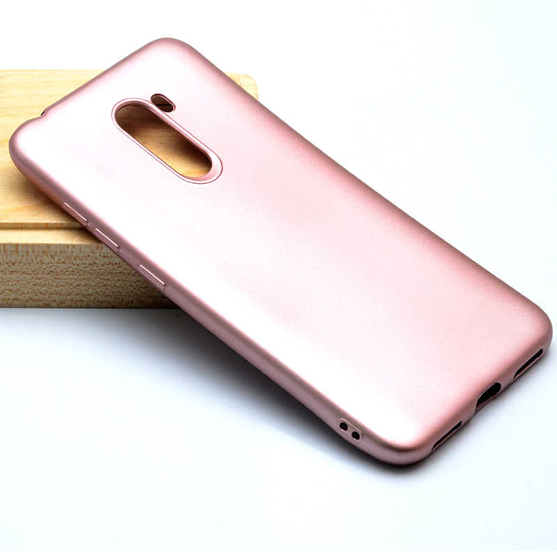 Xiaomi Pocophone F1 Kılıf Zore Premier Silikon Kapak - Rose Gold