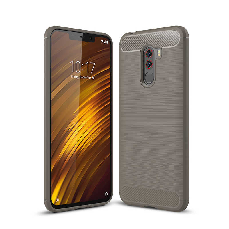 Xiaomi Pocophone F1 Kılıf Zore Room Silikon Kapak - Gri