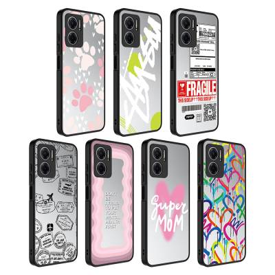 Xiaomi Redmi 10 5G Case Mirror Patterned Camera Protection Glossy Zore Mirror Cover - 7