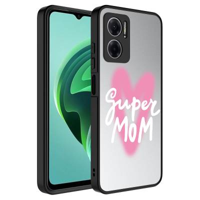 Xiaomi Redmi 10 5G Case Mirror Patterned Camera Protection Glossy Zore Mirror Cover Süper Anne