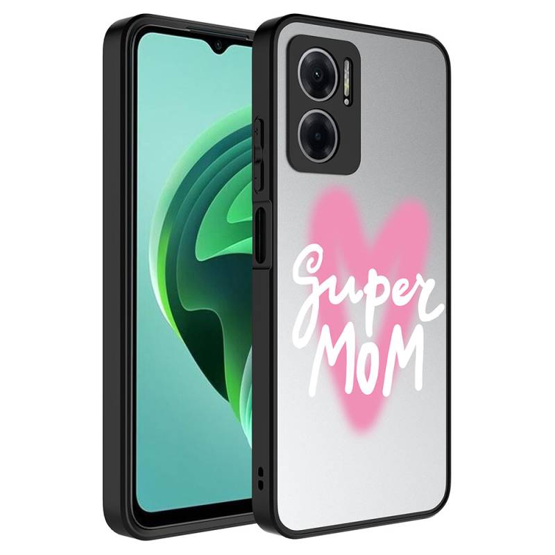 Xiaomi Redmi 10 5G Case Mirror Patterned Camera Protection Glossy Zore Mirror Cover - 8