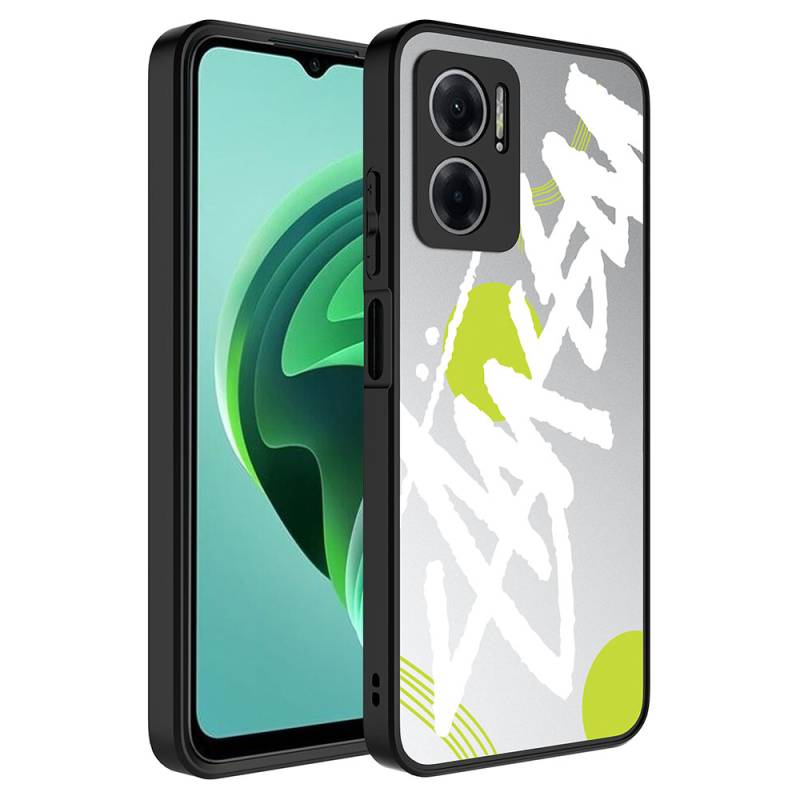 Xiaomi Redmi 10 5G Case Mirror Patterned Camera Protection Glossy Zore Mirror Cover - 3