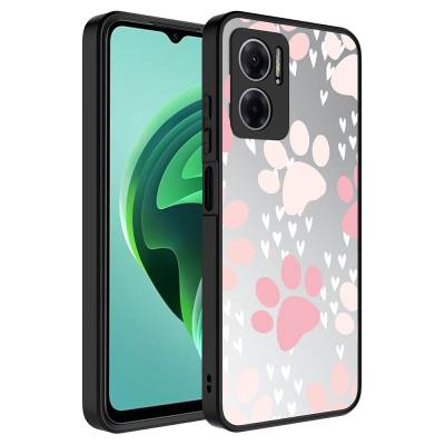 Xiaomi Redmi 10 5G Case Mirror Patterned Camera Protection Glossy Zore Mirror Cover Pati