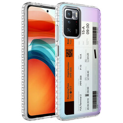 Xiaomi Redmi 10 Kılıf Airbag Kenarlı Renkli Desenli Silikon Zore Elegans Kapak - Zore