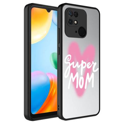 Xiaomi Redmi 10C Case Mirror Patterned Camera Protection Glossy Zore Mirror Cover - Zore