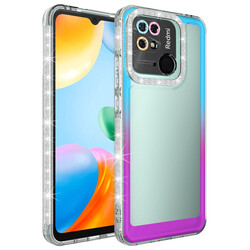 Xiaomi Redmi 10C Case Silvery and Color Transition Design Lens Protected Zore Park Cover - Zore