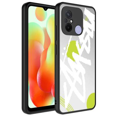 Xiaomi Redmi 12C Kılıf Aynalı Desenli Kamera Korumalı Parlak Zore Mirror Kapak - Zore