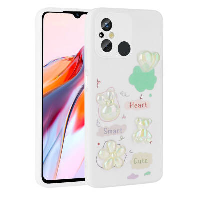 Xiaomi Redmi 12C Kılıf Kabartma Figürlü Parlak Zore Toys Silikon Kapak - Zore