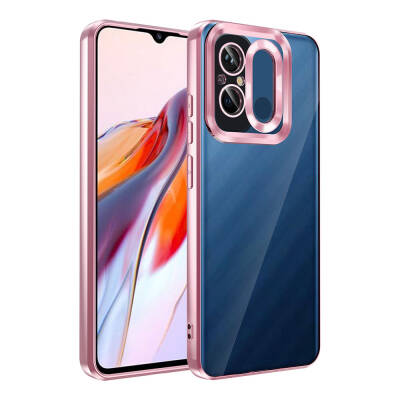 Xiaomi Redmi 12C Kılıf Kamera Korumalı Logo Gösteren Zore Omega Kapak - Zore