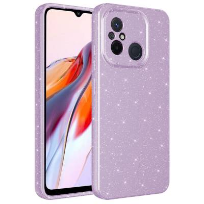 Xiaomi Redmi 12C Kılıf Kamera Korumalı Simli Lüks Zore Koton Kapak - Zore