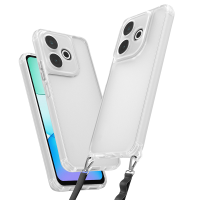 Xiaomi Redmi 13 4G Kılıf Airbagli Takılabilir Askı Aparatlı Zore Snap Silikon Kapak - Zore