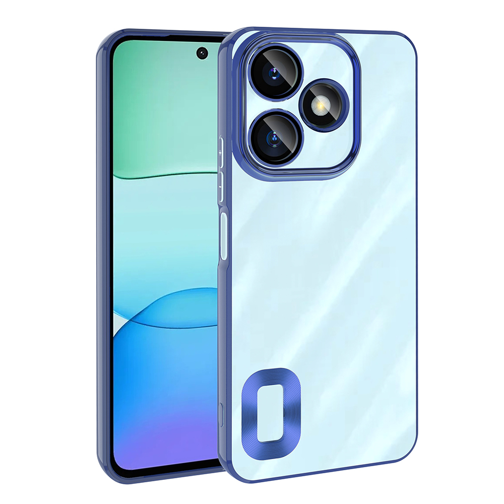Xiaomi Redmi 13 4G Kılıf Kamera Korumalı Logo Gösteren Zore Omega Kapak - Sierra Mavi