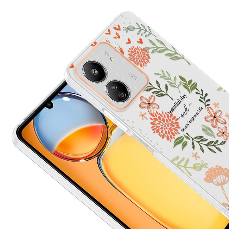 Xiaomi Redmi 13C Case with Camera Protector, Patterned Zore Clip Cover - 5