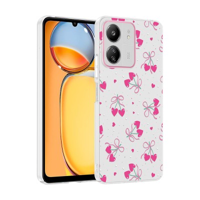 Xiaomi Redmi 13C Case with Camera Protector, Patterned Zore Clip Cover - 2