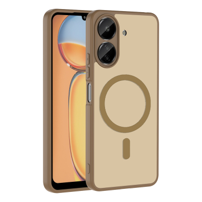 Xiaomi Redmi 13C Case with M-safe Charging Feature, Zore Flat Cover - Zore