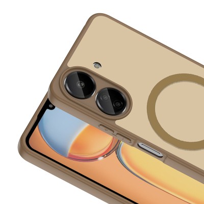Xiaomi Redmi 13C Case with M-safe Charging Feature, Zore Flat Cover - 9