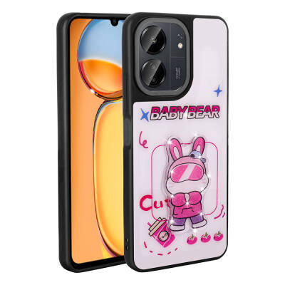 Xiaomi Redmi 13C Kılıf Parlayan Kabartmalı İkonik Figürlü Zore Amas Silikon Kapak - Zore