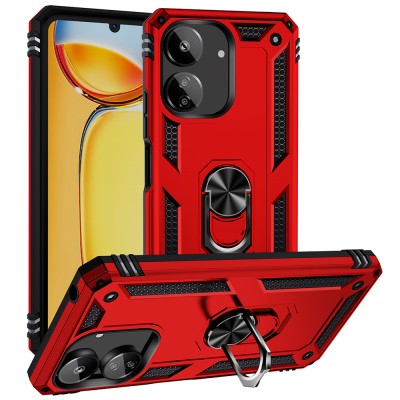 Xiaomi Redmi 13C Kılıf Zore Vega Kapak Kırmızı