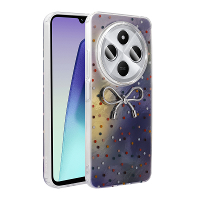 Xiaomi Redmi 14C 4G Case Camera Protection Figured Zore Ponti Silicone Cover - Zore