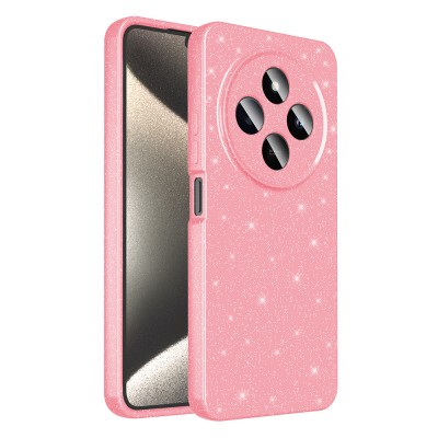 Xiaomi Redmi 14C 4G Case Camera Protection Glitter Luxury Zore Koton Cover Açık Pembe