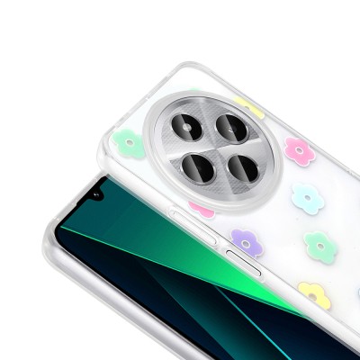 Xiaomi Redmi 14C 4G Case Transparent Figured Zore Folk Hard Cover - 13