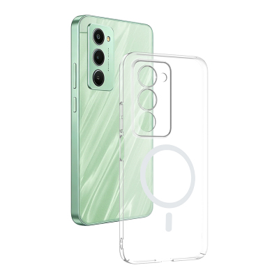 Xiaomi Redmi 15 Camera Protected M-Safe Charging Transparent Zore London Hard PC Case - Zore