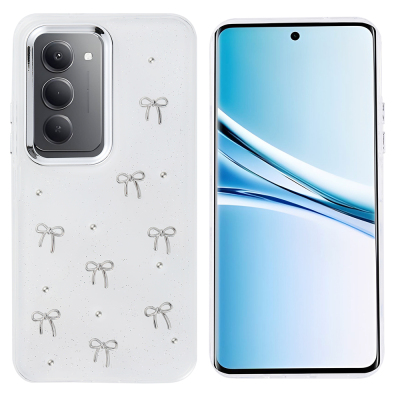 Xiaomi Redmi 15 Case Airbag Design Glittery Transparent Zore Kutup Cover - Zore