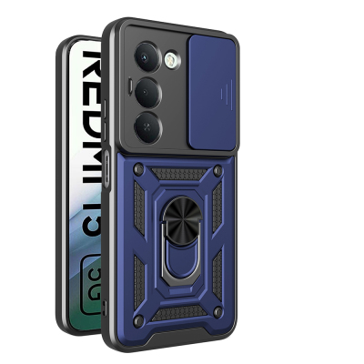 Xiaomi Redmi 15 Case Magnetic Stand Camera Protection Zore Sliding Vega Cover - Zore