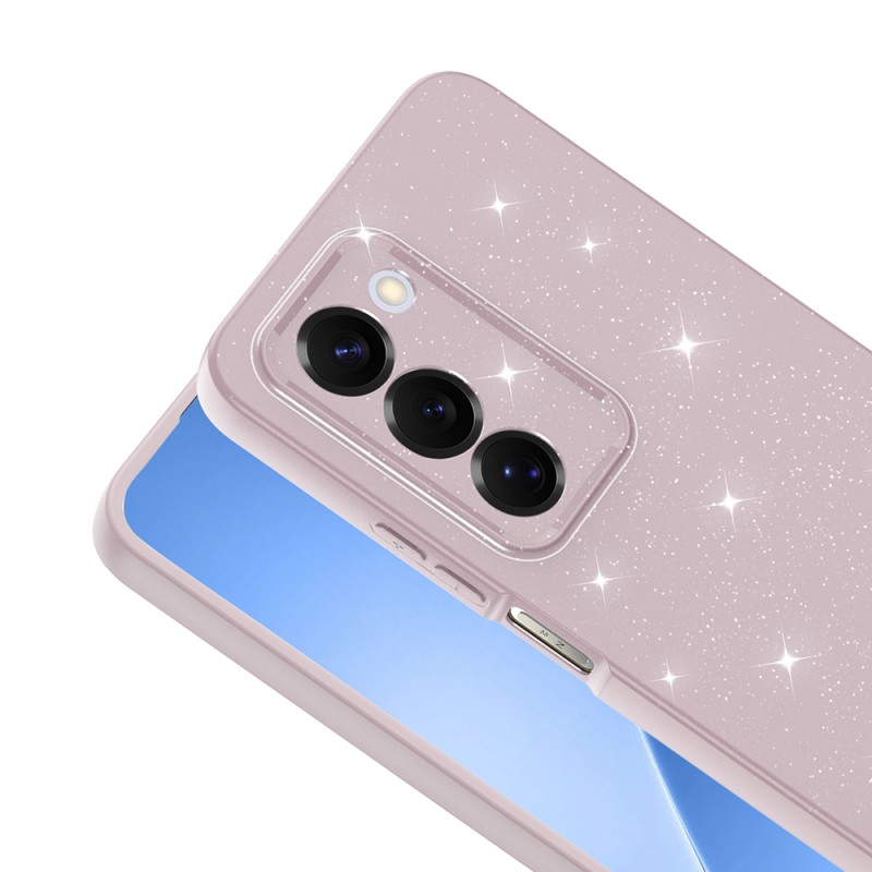 Xiaomi Redmi 15 Case with Camera Protection, Glittery Luxury Zore Cotton Cover - 15