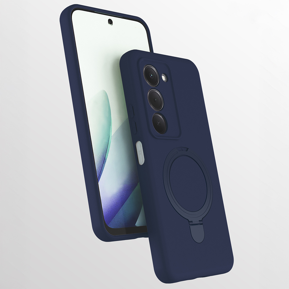 Xiaomi Redmi 15 Kılıf M-safe Şarj Özellikli Standlı Zore Samara Kapak - Lacivert