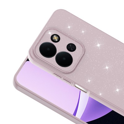 Xiaomi Redmi 15C Case with Camera Protection, Glittery Luxury Zore Cotton Cover - 15