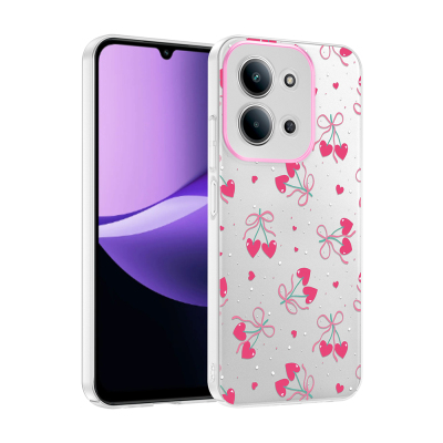 Xiaomi Redmi 15C Case with Camera Protector, Patterned Zore Clip Cover - Zore